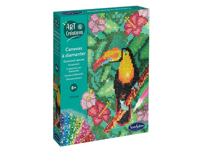 Achat Coffret canevas à diamanter - Toucan