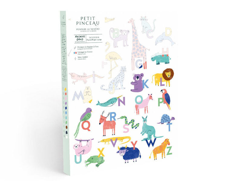 Achat Coffret peinture au numéro - Petit Pinceau - Animal Gang par Maja Tomljanovic