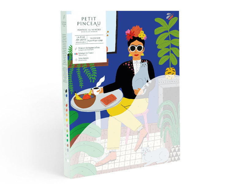 Achat Coffret peinture au numéro - Petit Pinceau - La fille aux chats par Guillaume Denaudhome