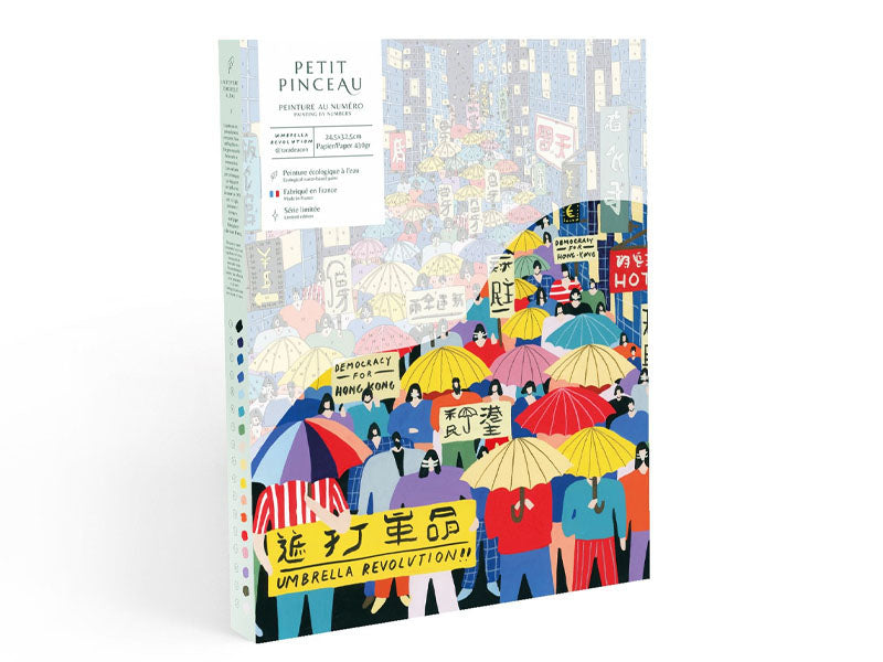 Achat Coffret peinture au numéro - Petit Pinceau - Umbrella Revolution par Tara Deacon