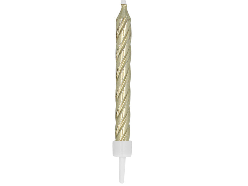 Achat Set de 16 bougies spirales avec bouchon de gâteau 'Happy Birthday'