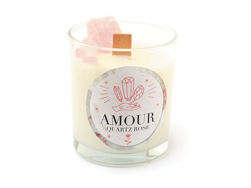 achat Kit DIY bougie lithothérapie - Quartz rose amour