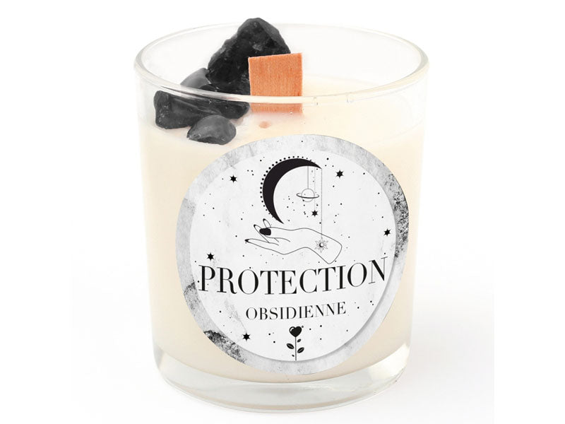 achat Kit DIY bougie lithothérapie - Obsidienne protection