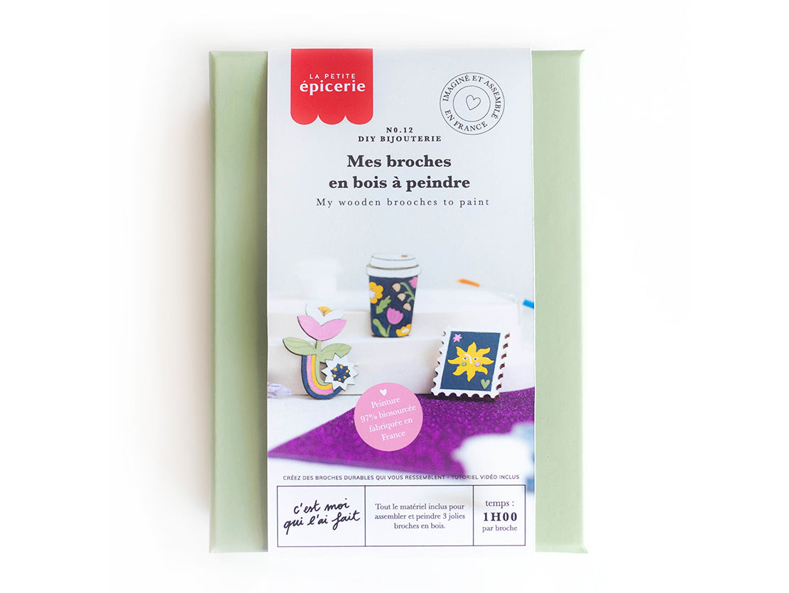 Achat Kit DIY Bijouterie - Mes broches en bois à peindre