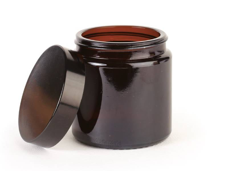 Achat Pommadier en verre ambré pour bougie - 120 ml