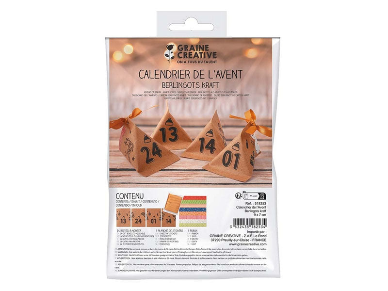 Achat Calendrier de l'avent berlingo en kraft