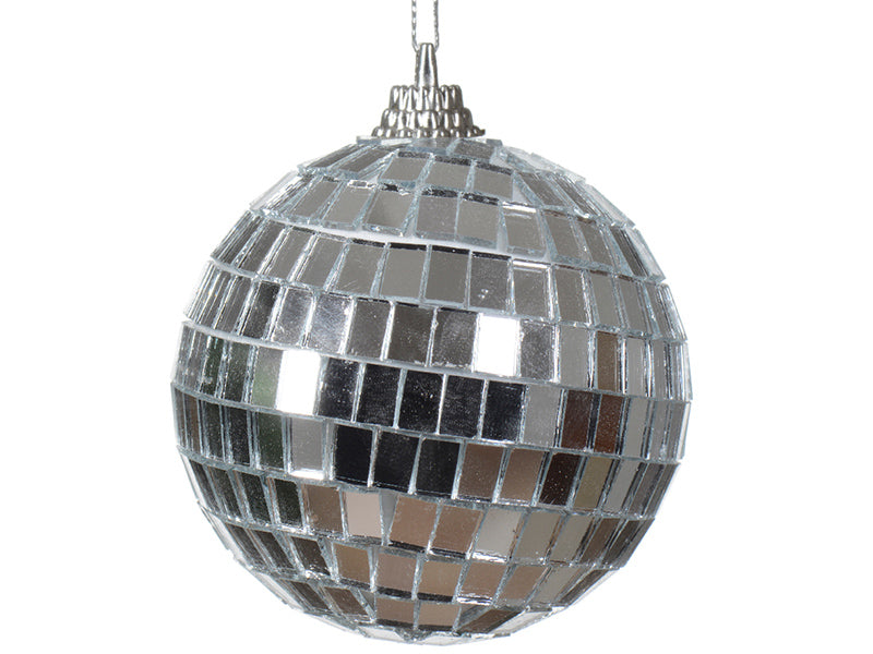 Achat Boule de Noël effet boule à facettes - argentée - 6 cm