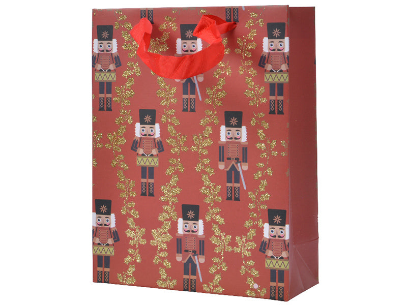 Achat Sac cadeau en papier - casse-noisette rouge 24 cm