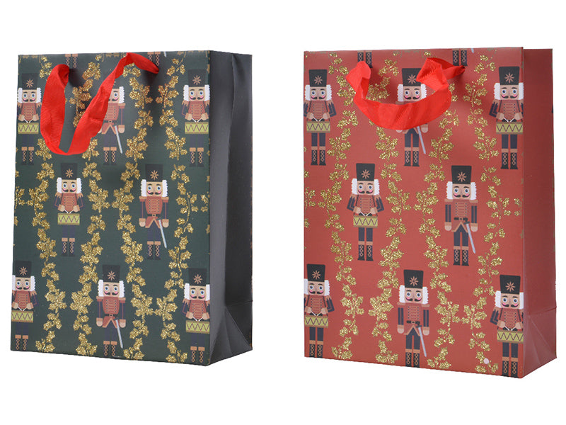 Achat Sac cadeau en papier - casse-noisette rouge 24 cm