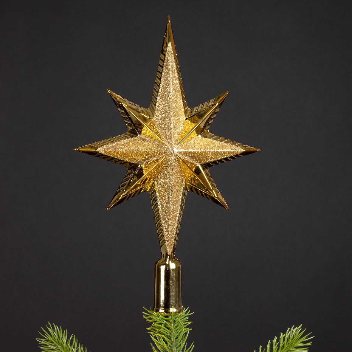 achat Etoile pour sapin de Noël - Cimier incassable doré