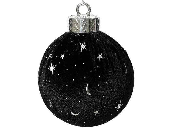 Achat Boule de Noël incassable  - effet velours cosmique - 8 cm
