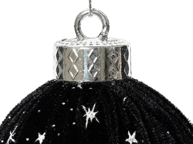 Boule de Noël incassable  - effet velours cosmique - 8 cm