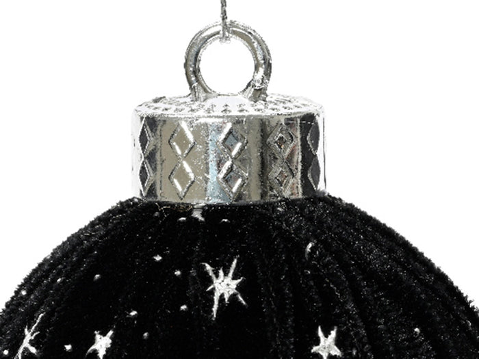Achat Boule de Noël incassable  - effet velours cosmique - 8 cm