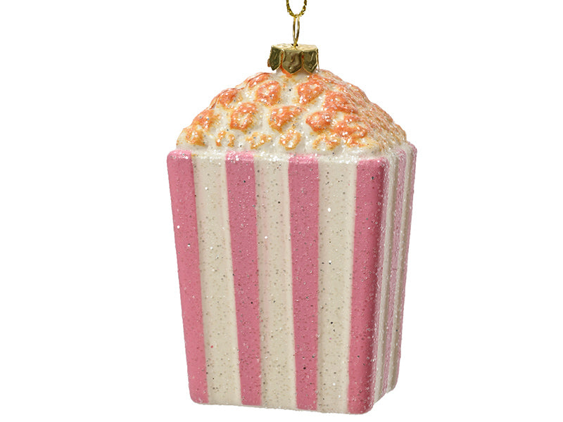 Achat Suspension de Noël incassable  - pot de pop corn rose