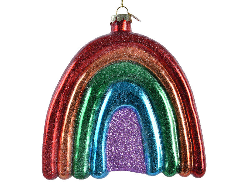 Achat Suspension de Noël en verre - arc-en-ciel - 10,5 cm