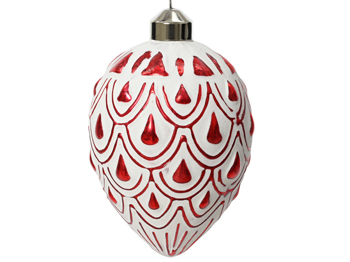 Achat Boule de Noël en verre -  Ornement verre relief goutte de pluie