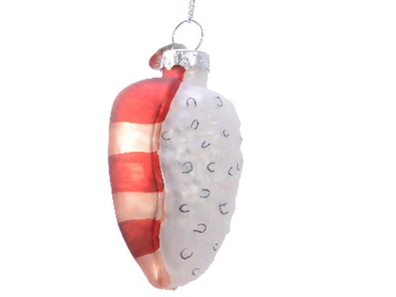 Achat Boule de Noël en verre - Sushi saumon