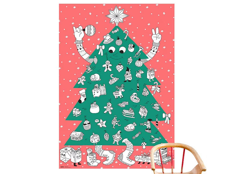 achat Poster géant à colorier - Sapin géant