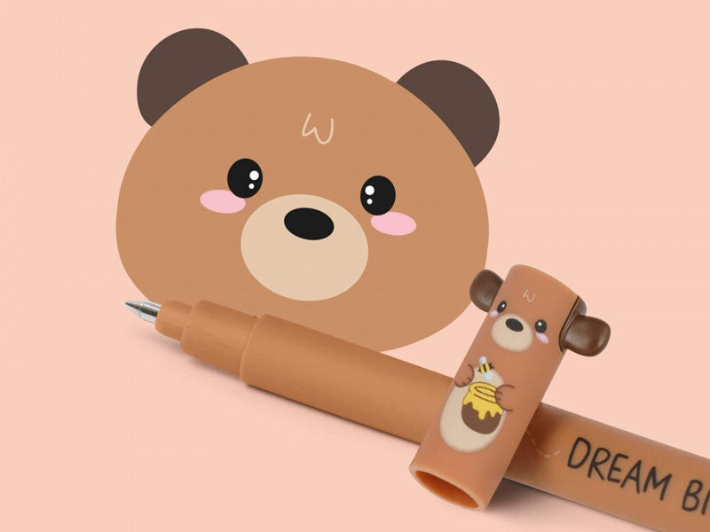 Achat Stylo à encre gel rouge effaçable - Ourson