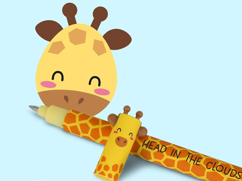 Achat Stylo à encre gel noire effaçable - Girafe