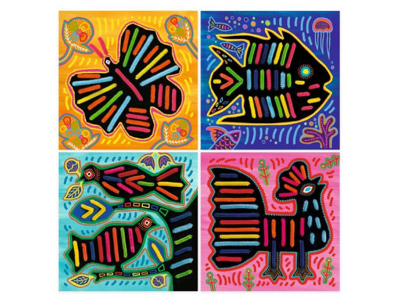 achat Coffret DIY Art Kuna et fils chenilles