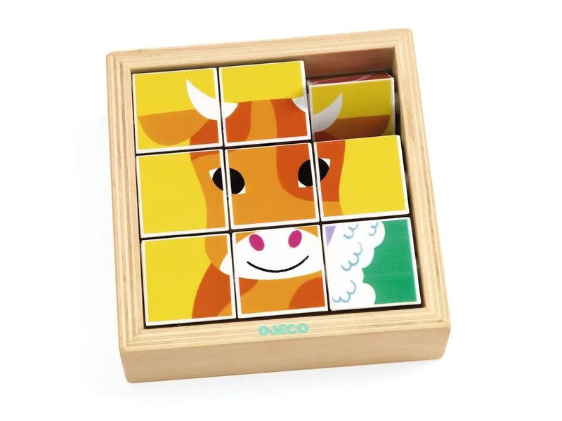 achat 3 puzzles en bois - Animoroll - 9 pièces