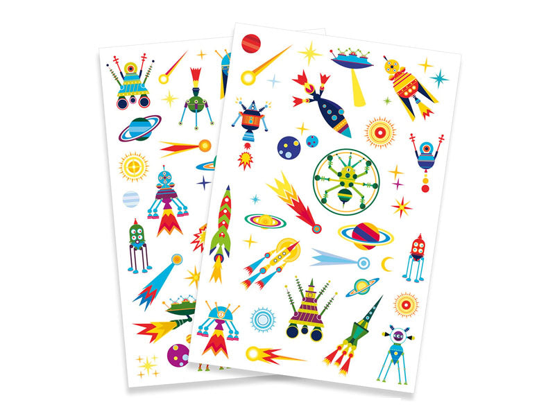 achat 50 tatouages phosphorescents - Space oddity