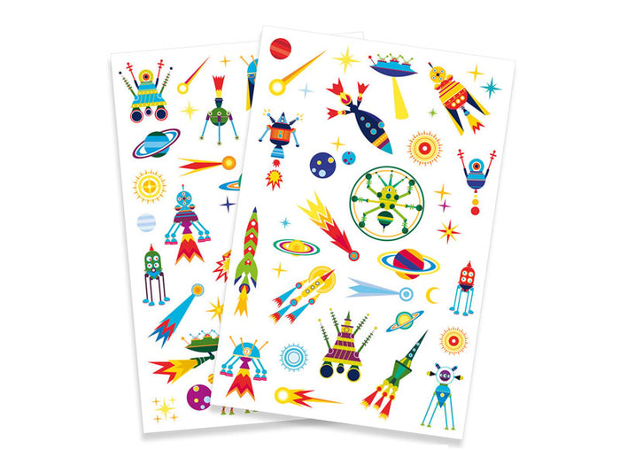 Achat 50 tatouages phosphorescents - Space oddity