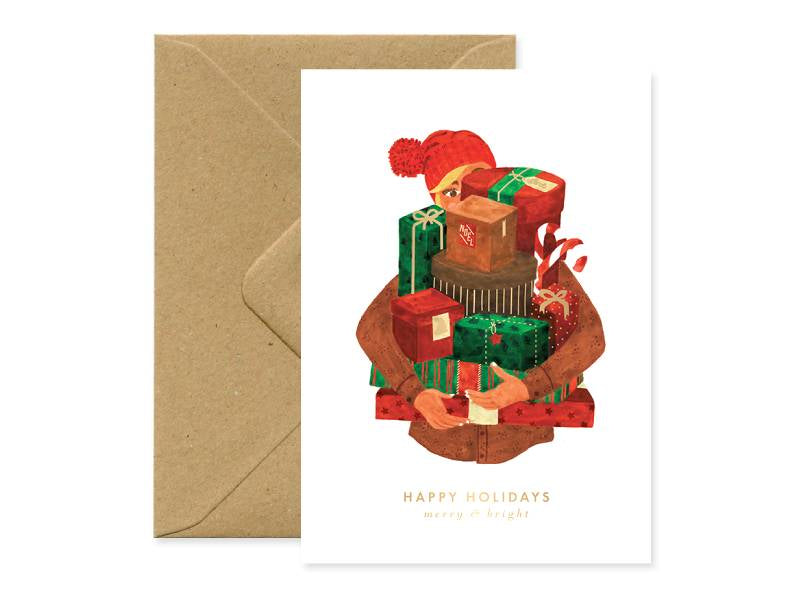 Achat Carte aquarelle Girl presents - ATWS