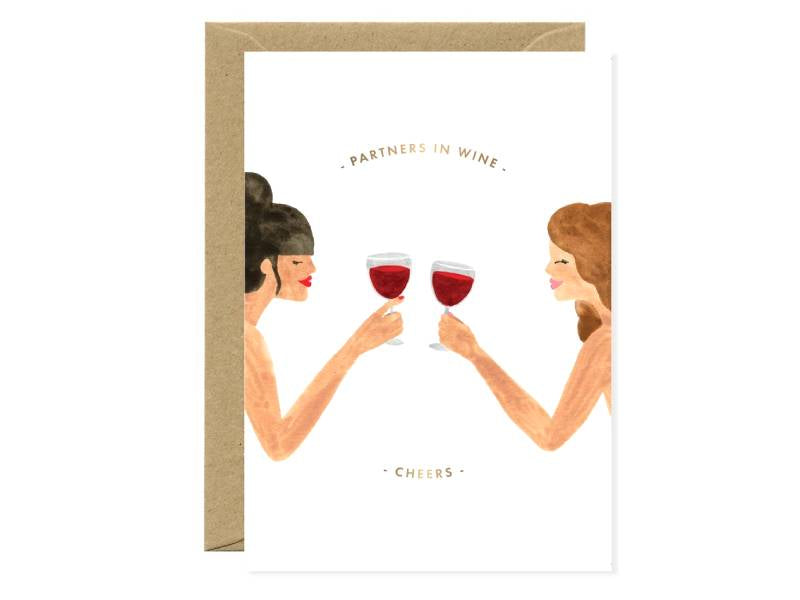 achat Carte aquarelle Partner in wine - ATWS