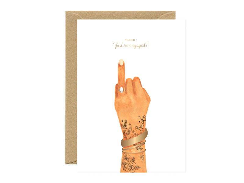 Achat Carte aquarelle Fuck, You're engaged ! - ATWS
