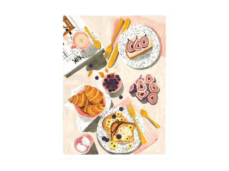 Achat Affiche aquarelle - Brunch - 18 x 24 cm - ATWS