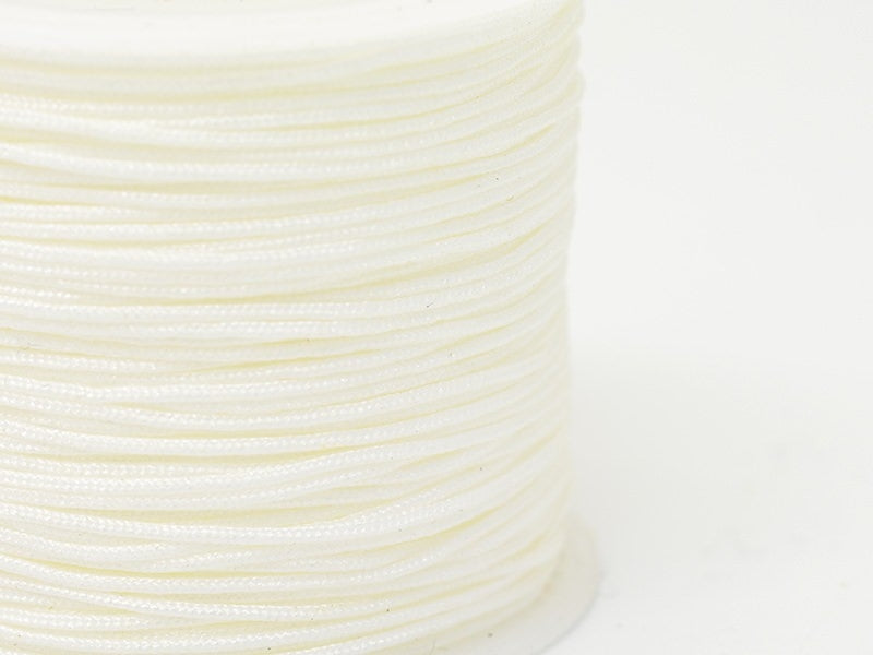 Achat 1 m de fil de jade / fil nylon tressé 1 mm - blanc