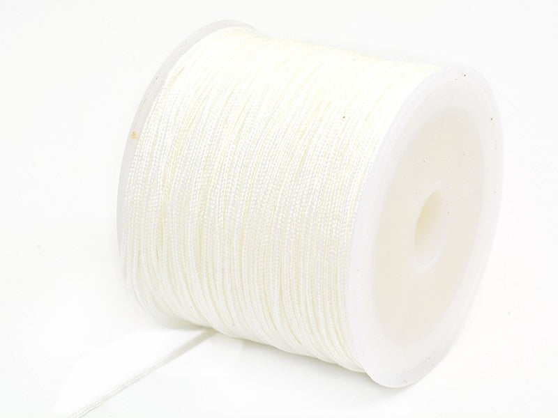 Achat 1 m de fil de jade / fil nylon tressé 1 mm - blanc