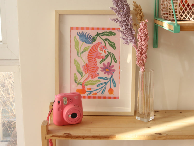 achat Coffret peinture au numéro - Petit Pinceau - Tigre Fleuri par Limistic