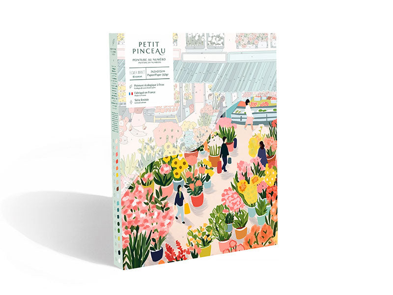 Achat Coffret peinture au numéro - Petit Pinceau - Flower Market par Zaze Art