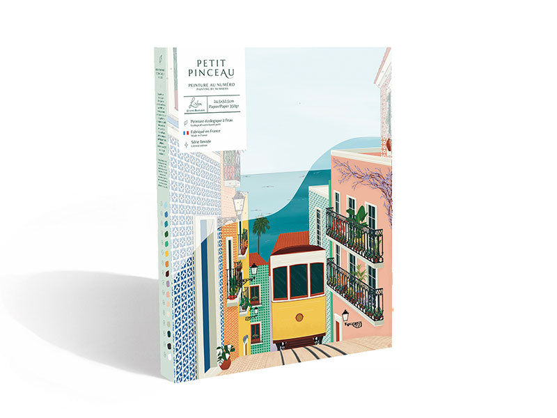 Achat Coffret peinture au numéro - Petit Pinceau - Lisbon Tram par Vero Illustrates