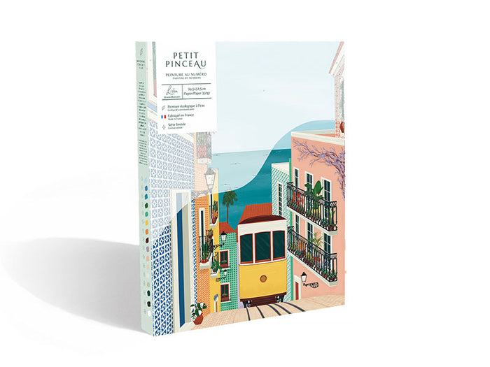Achat Coffret peinture au numéro - Petit Pinceau - Lisbon Tram par Vero Illustrates