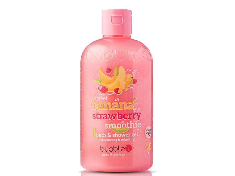 Achat Gel douche et bain Smoothie sucré banane et fraise - Bubble T Cosmetics