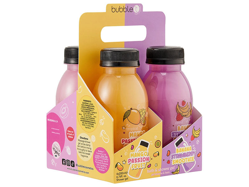 Achat Set de 4 gels douche Smoothie - Bubble T Cosmetics