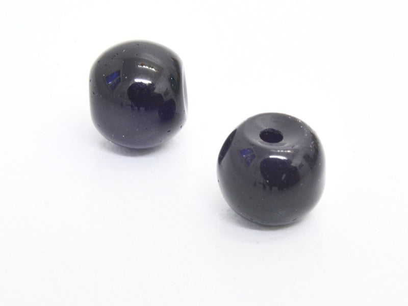 achat 50 perles en verre rondes 4 mm - noir