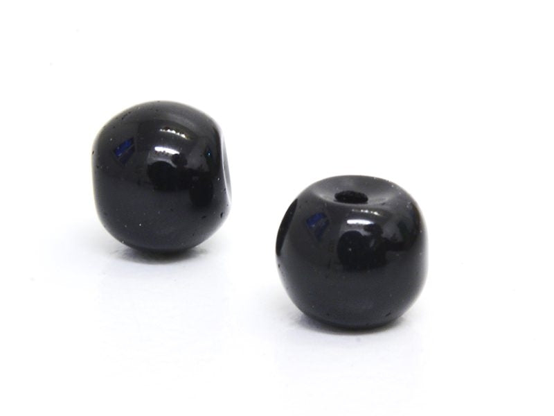 Achat 50 perles en verre rondes 4 mm - noir