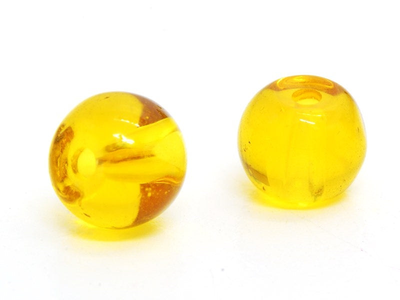 Achat 50 perles en verre rondes 4 mm - ambre