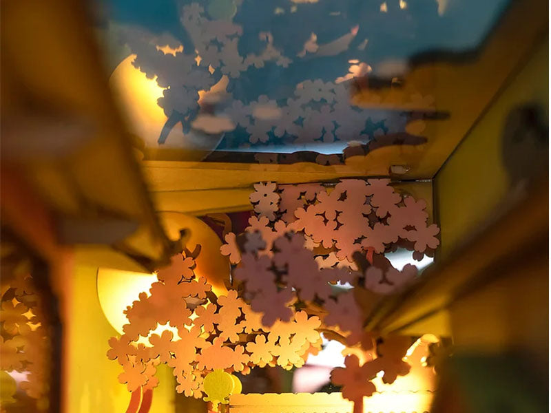 achat Book Nook - Pièce miniature - Fleurs de Sakura Falling