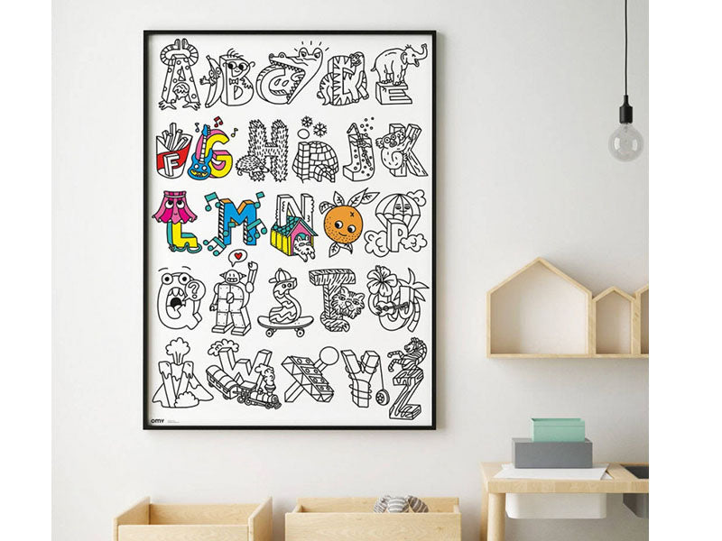 achat Poster géant à colorier ABC - OMY