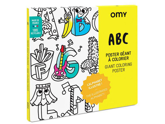 Achat Poster géant à colorier - ABC - OMY
