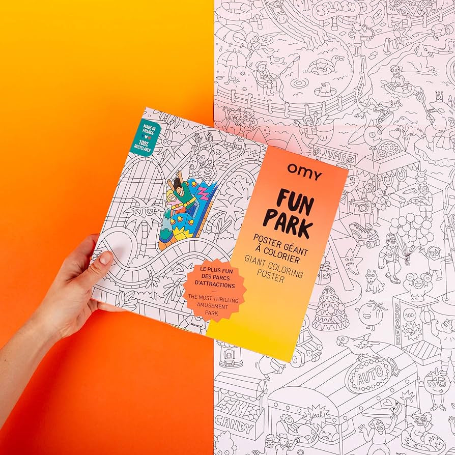 Achat Poster géant à colorier Fun Park - OMY