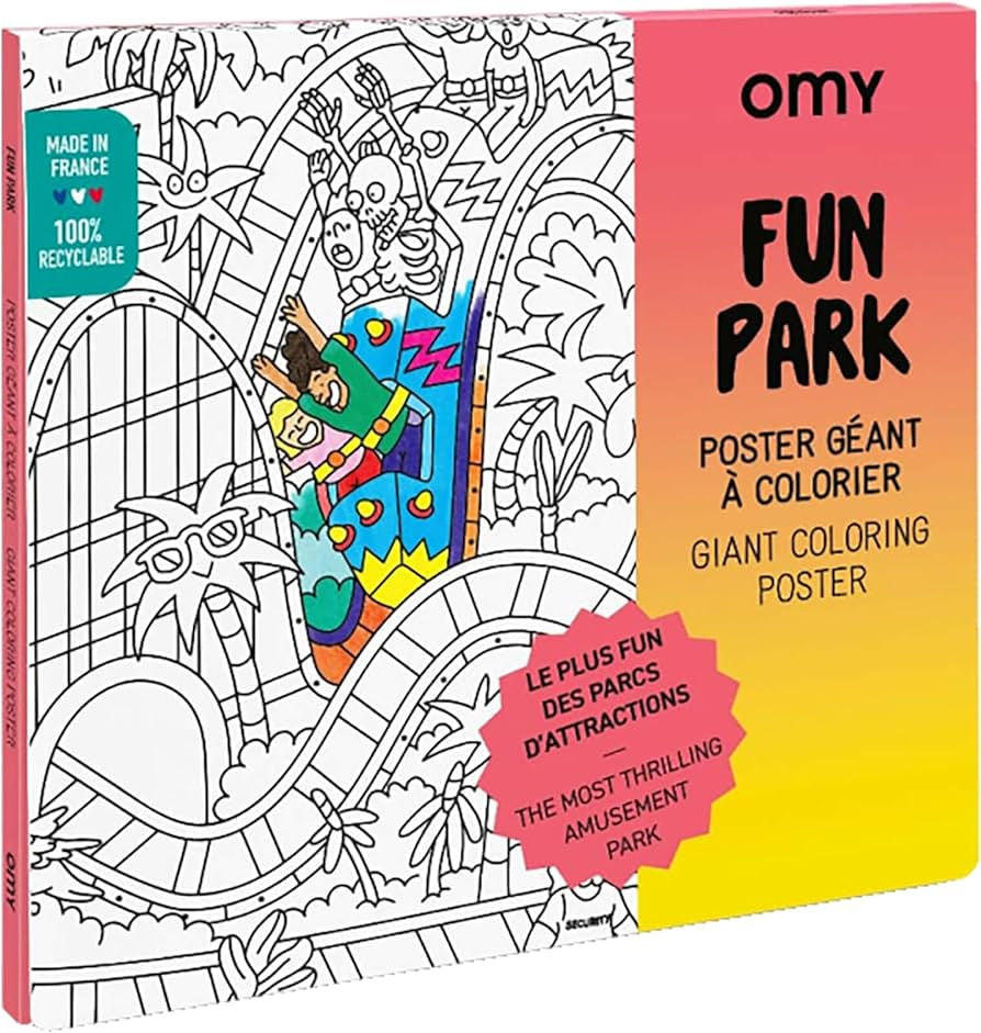 Achat Poster géant à colorier Fun Park - OMY