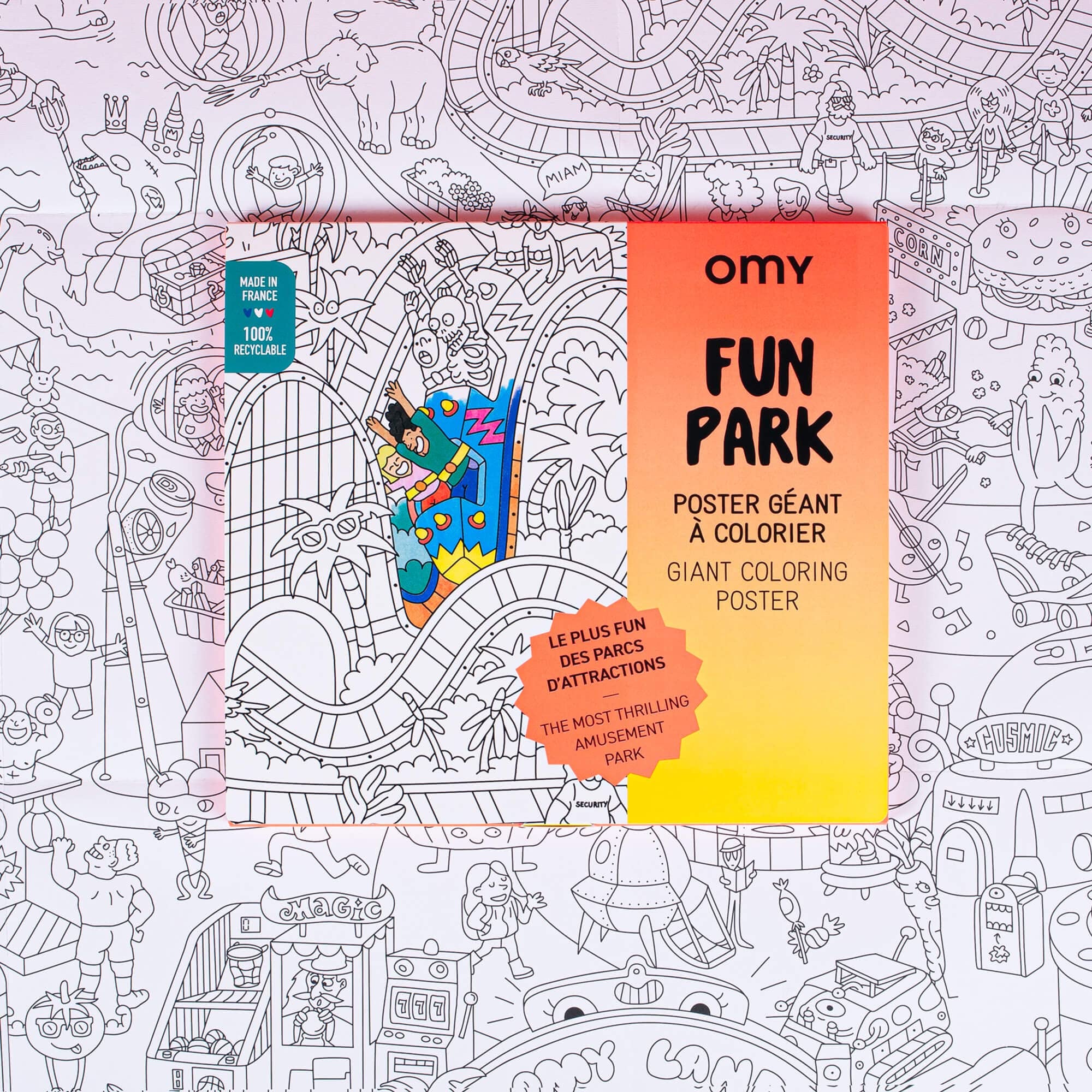 achat Poster géant à colorier Fun Park - OMY