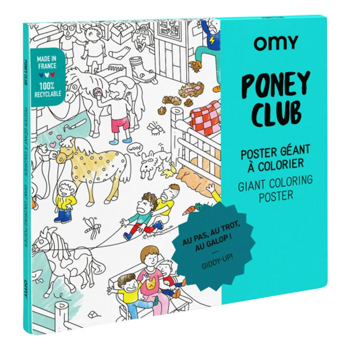 Achat Poster géant à colorier Pony Club - OMY